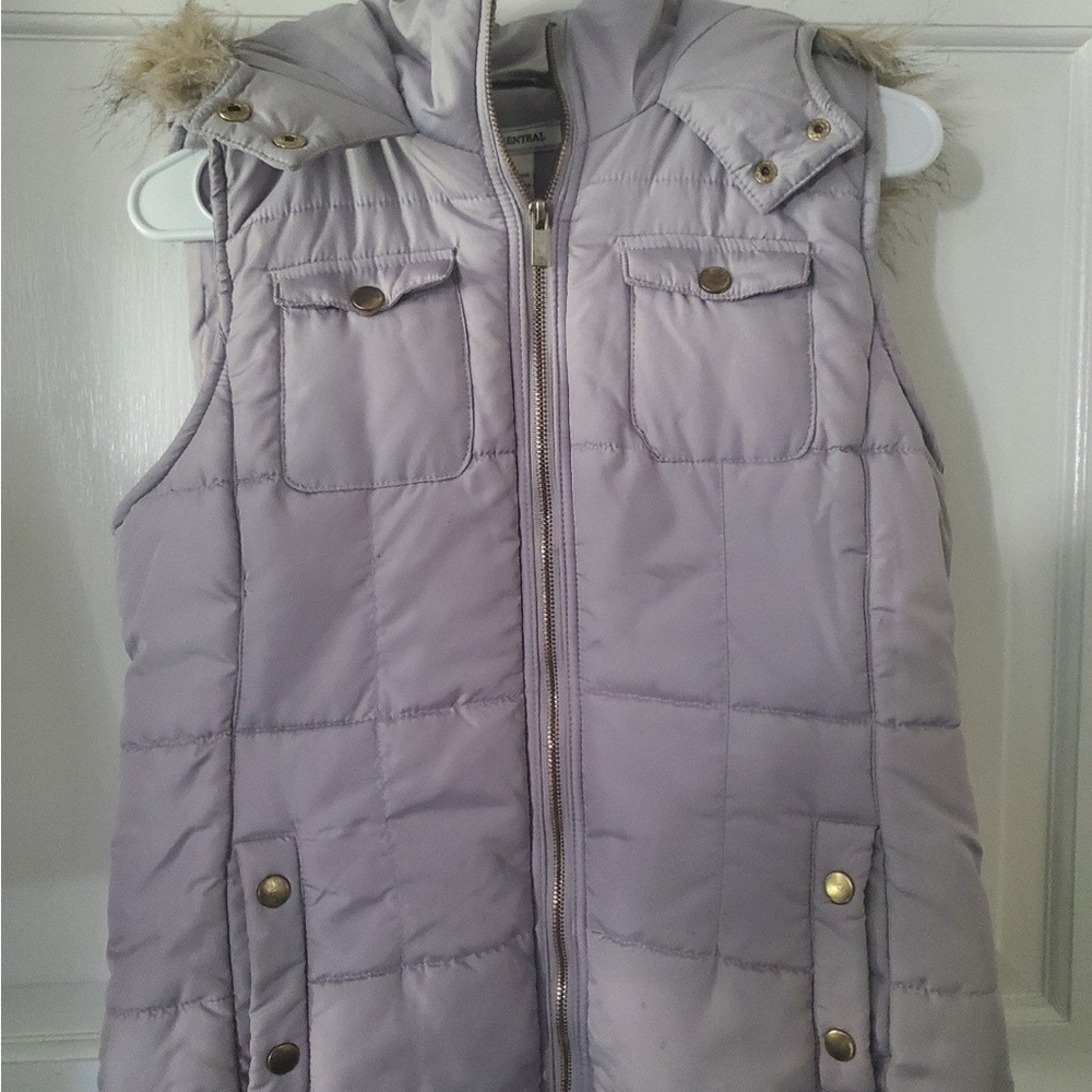 Body Central Gray Puffer Vest